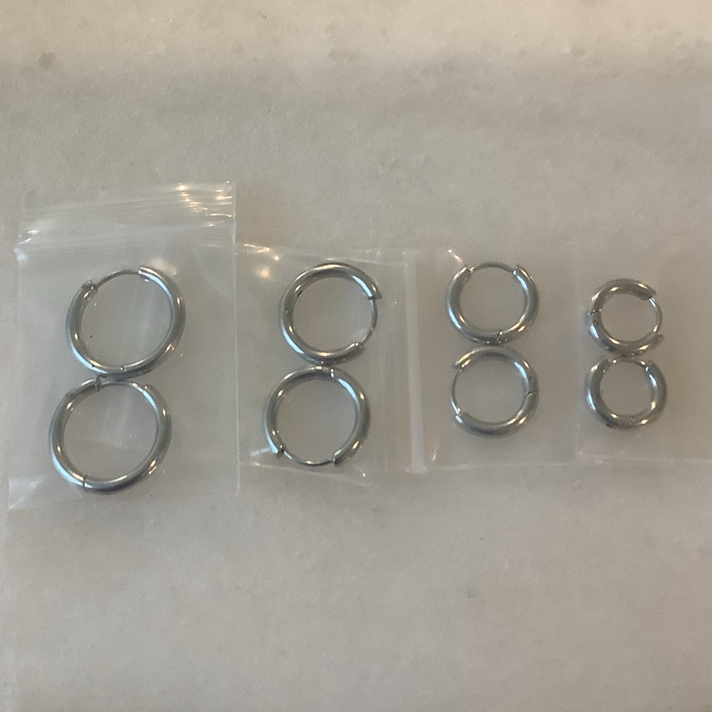 Surgical Stainless Steel Hoop Earrings Set Brand New Surgical Stainless Steel Hoop Earrings Set Brand New